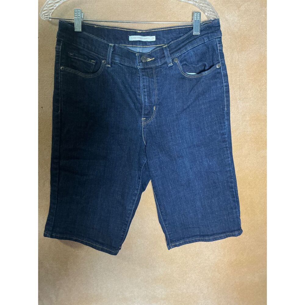 Levi‎ Strauss & Co men's Dark Wash Denim Bermuda Shorts Size 29